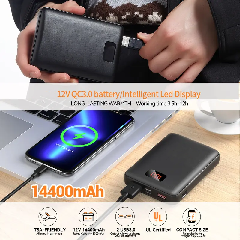 Heated Jacket Waterproof with Battery