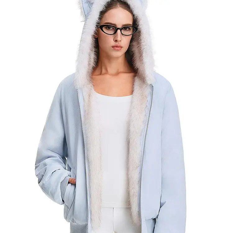 Faux Suede Cozy Jacket with Cat Ears