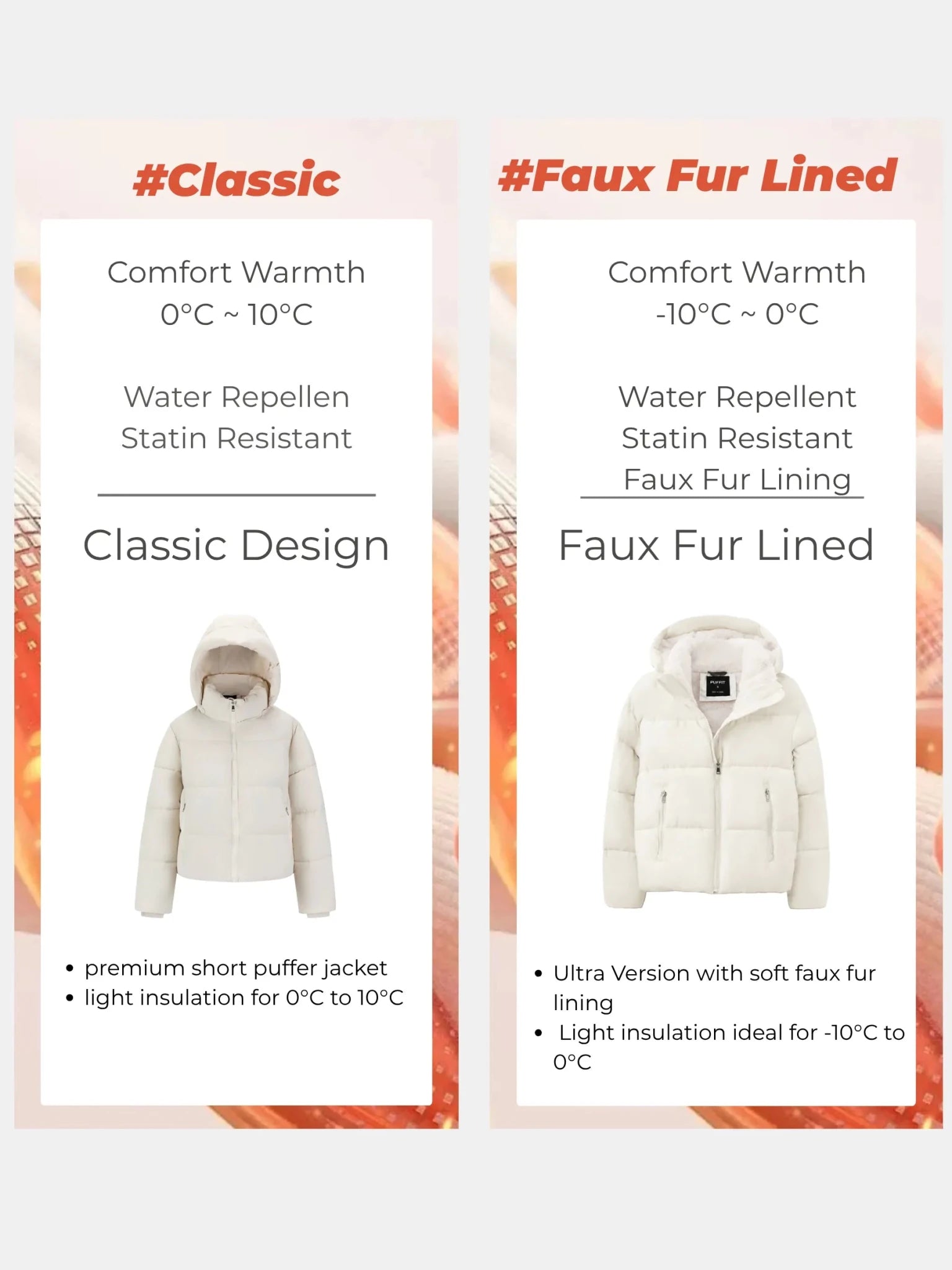 Classic Short Detachable Hooded Puffer Jacket