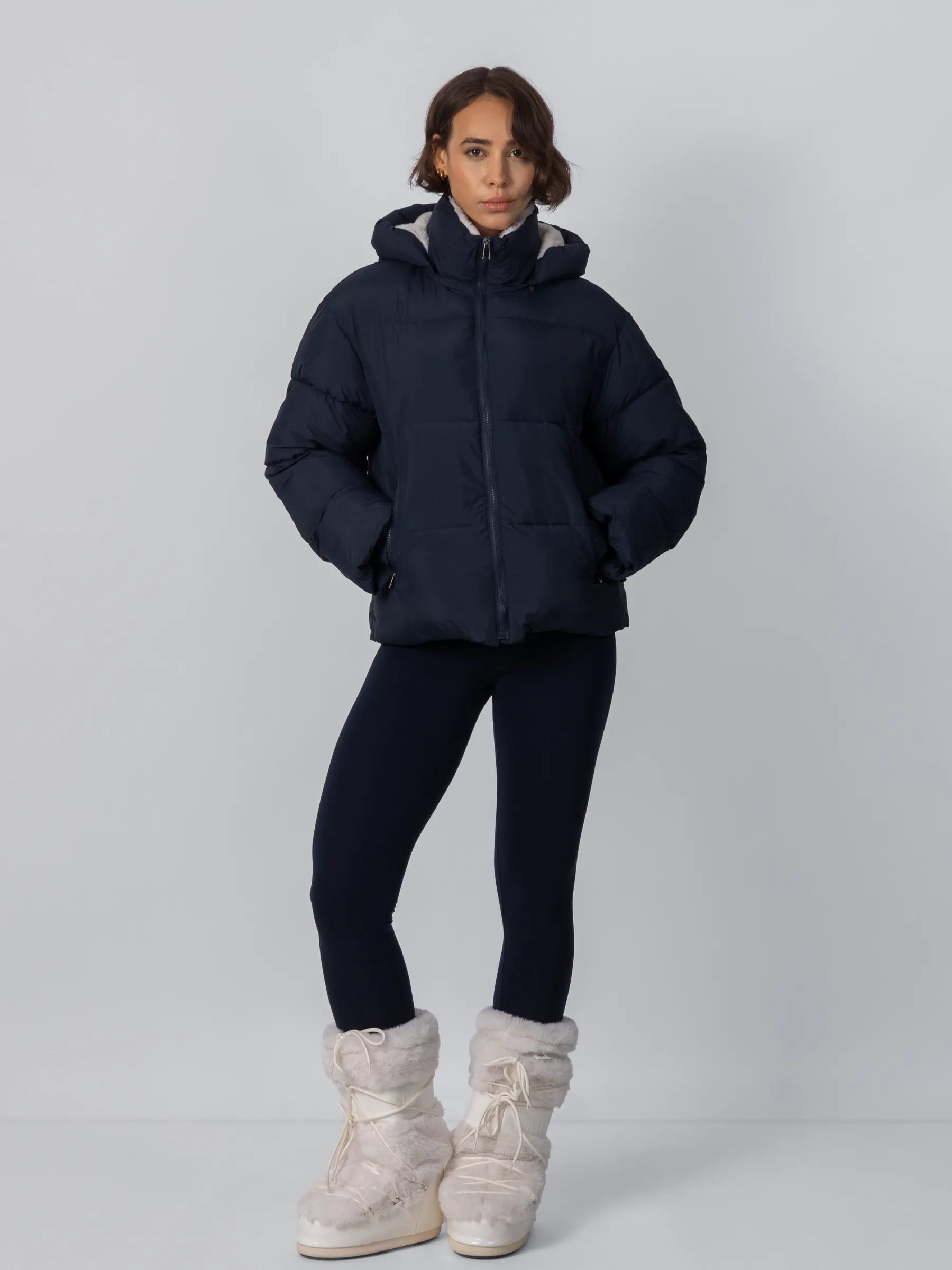 Classic Short Detachable Hooded Puffer Jacket