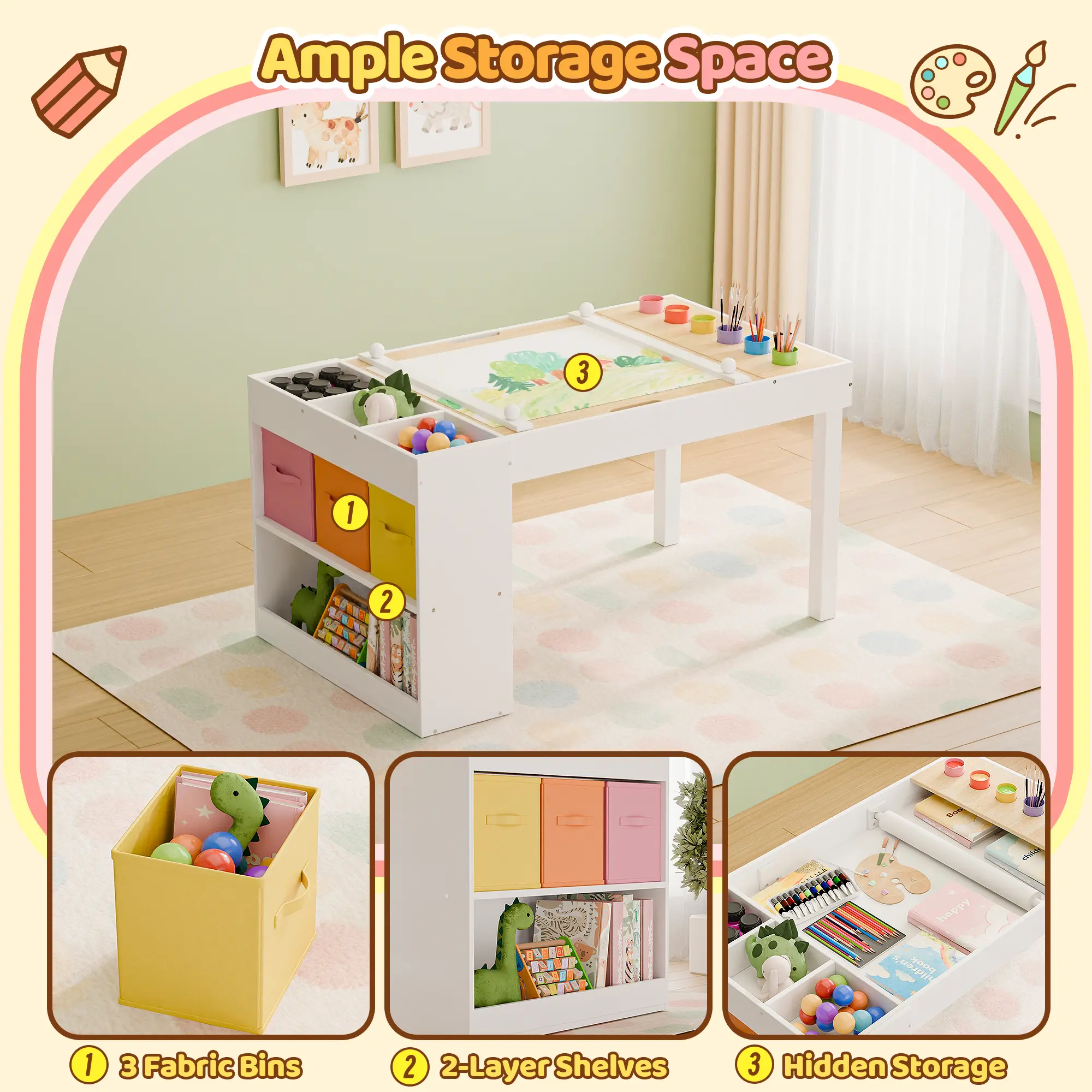 ADMQX functional desk for children