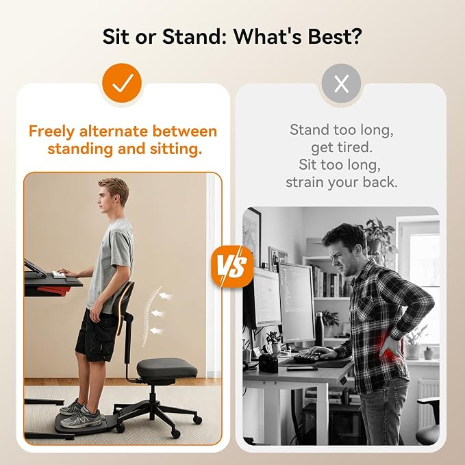 Newtral Standing Desk Chair, Standing Mate Chair for Sit-Stand