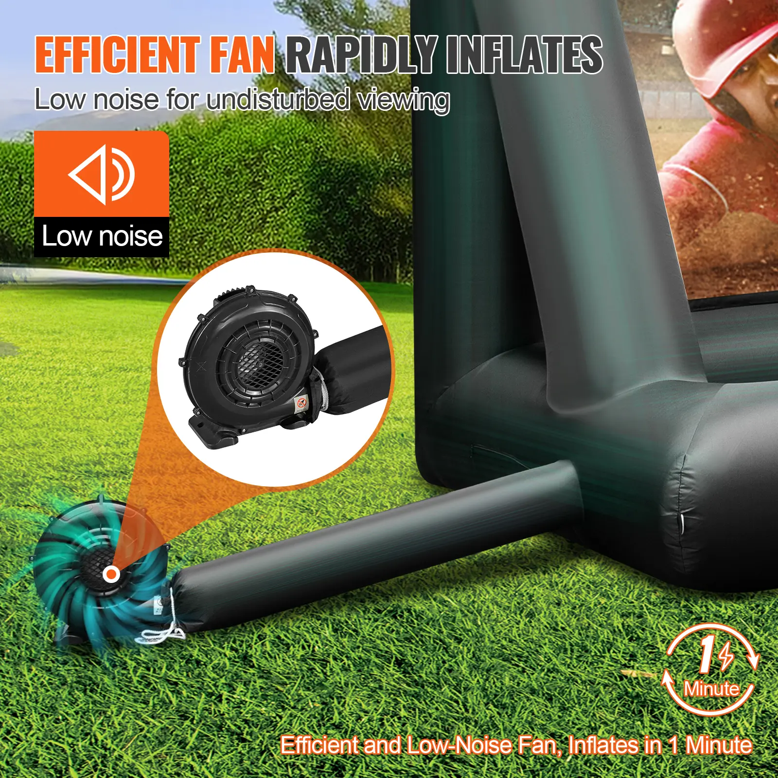 🎁 Exclusive Gift: ADMQX Inflatable MovieScreen 24FT Inflatable Projector Screen foroutside