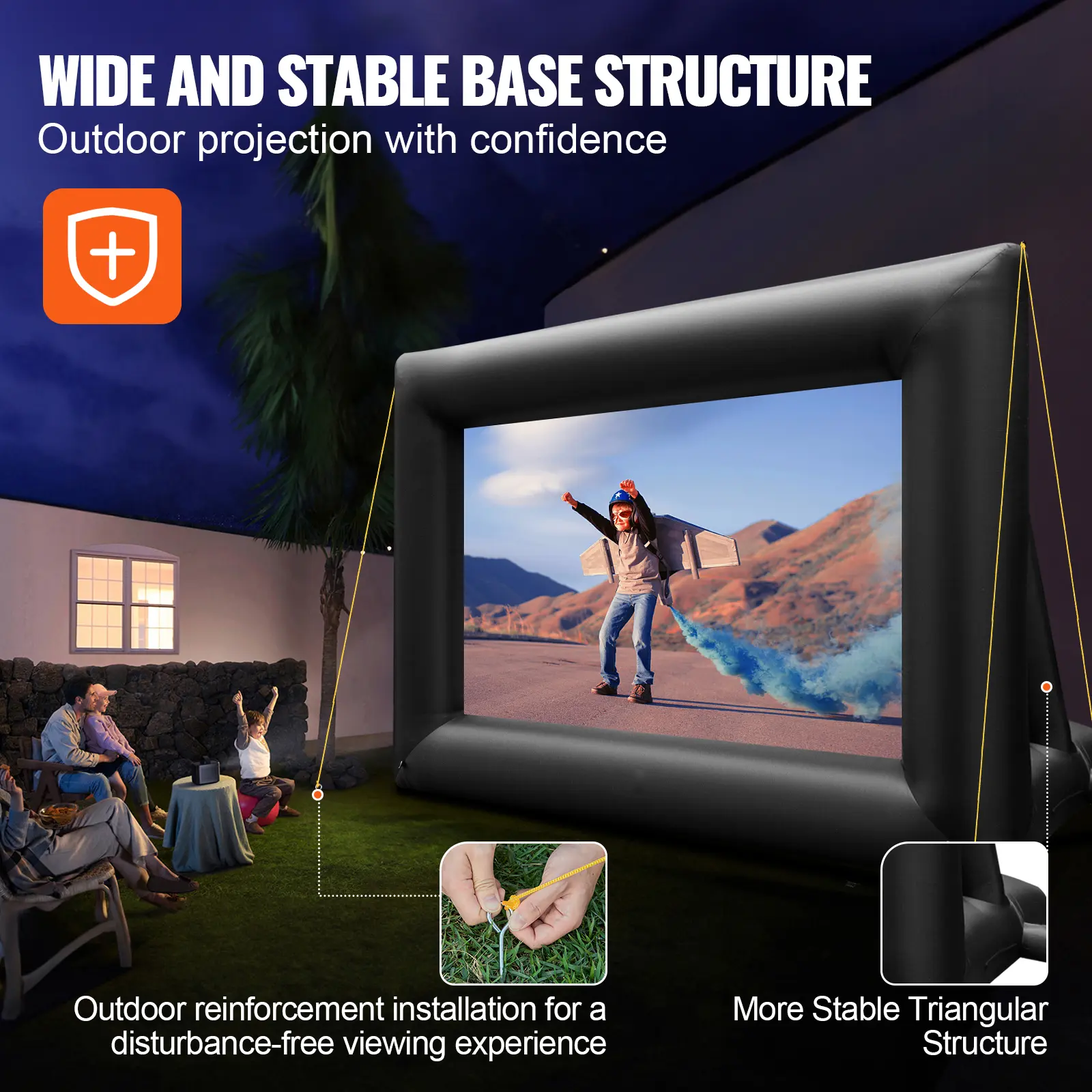🎁 Exclusive Gift: ADMQX Inflatable MovieScreen 24FT Inflatable Projector Screen foroutside