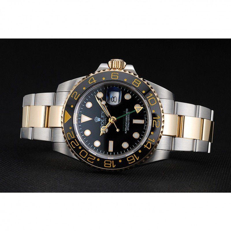 Replica Rolex GMT Master Black Bezel Black Dial 80295 - View 2