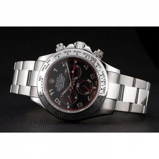Replica Rolex Daytona Stainless Steel Bracelet Black Dial 80296 - View 5