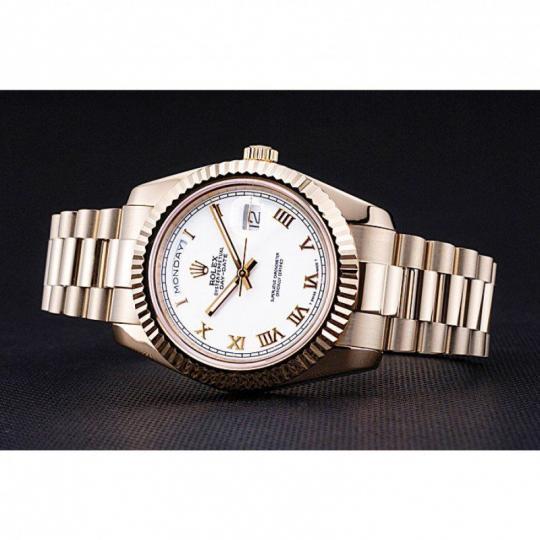 Replica Rolex Day-Date White Dial Gold Bracelet 622546 - View 4
