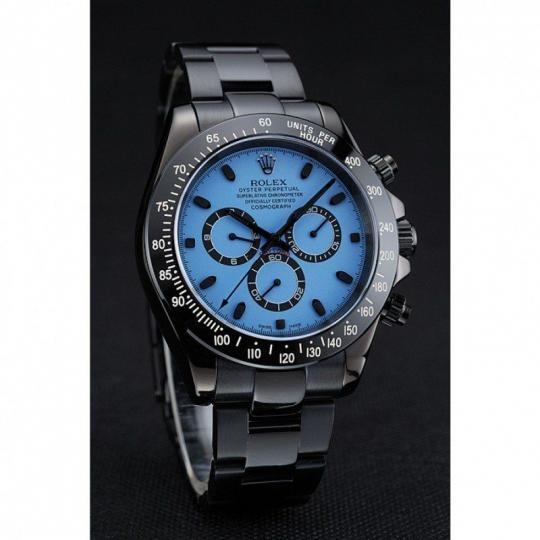 Replica Rolex Cosmograph Daytona Blue And Black Dial Black Stainless Steel Case And Bracelet 1454250 - View 2