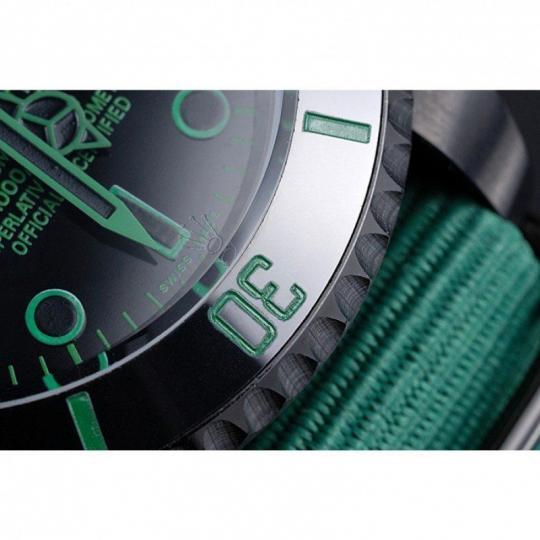 Replica Rolex Stealth Submariner Green Nylon Strap 622009 - View 6