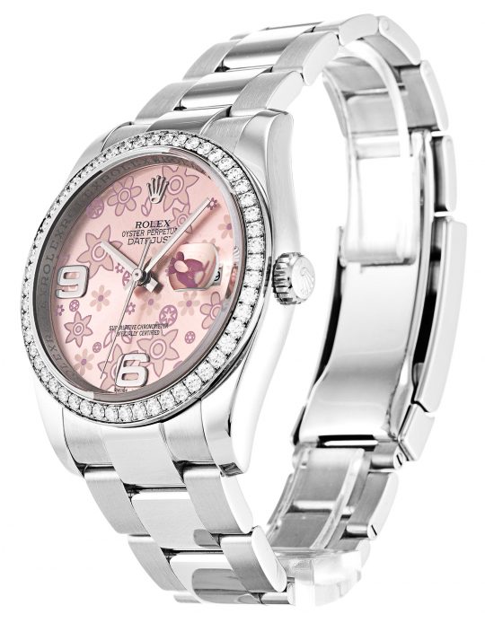 Replica Rolex Datejust Pink Floral Dial 116244 - View 2