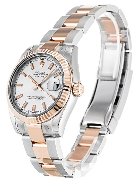 Replica Rolex Datejust Mid-Size Silver Dial 178241 - View 2