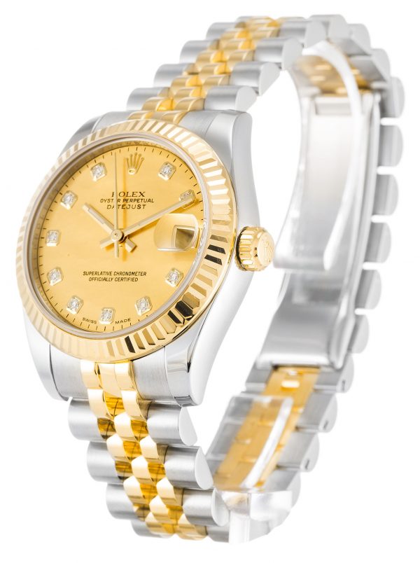 Rolex  Datejust Lady 178273 31 MM Gold Silver Duotone Case Diamond Dial Markers Replica 