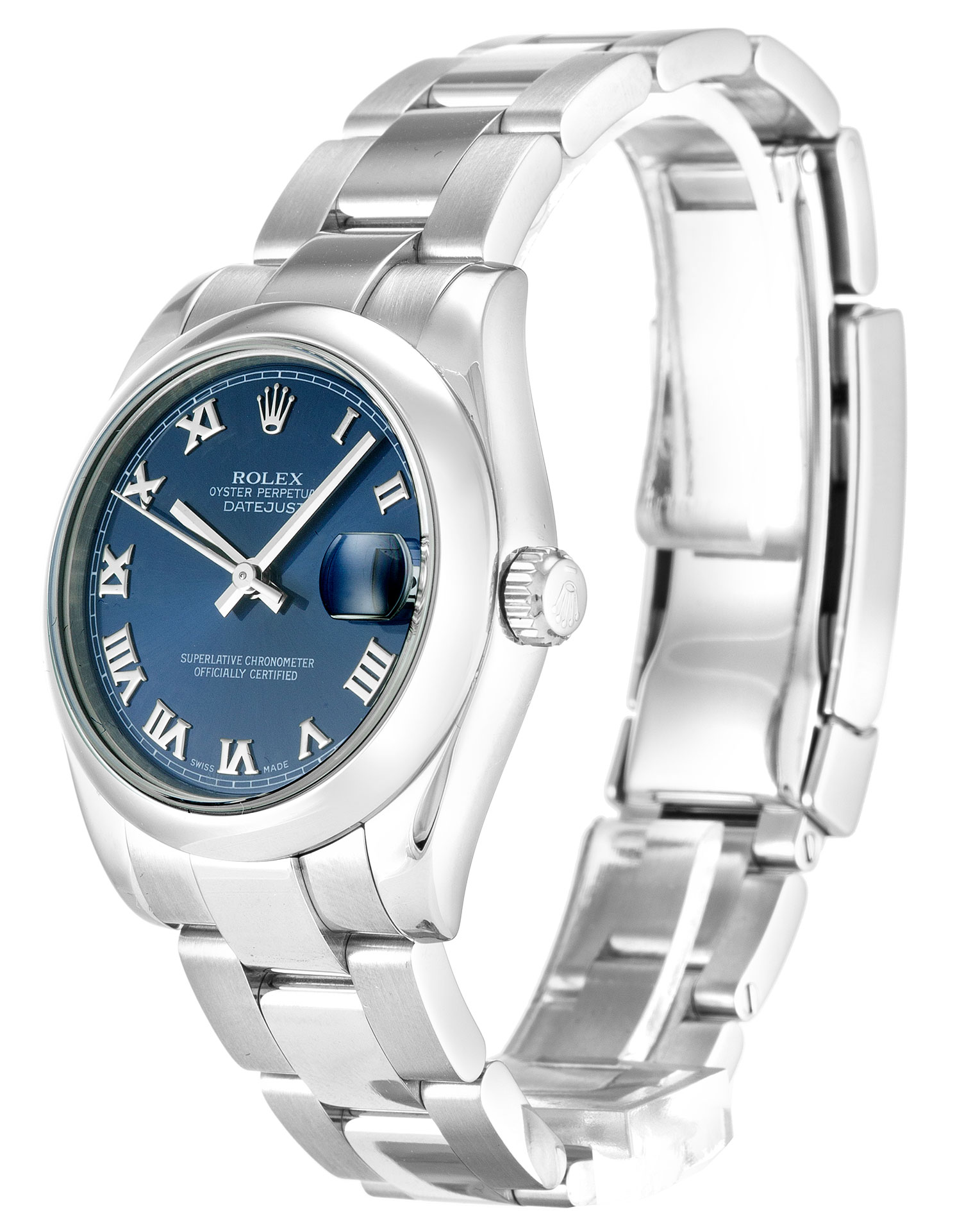 Rolex Datejust 178240 Women 31 MM Blue Navy Dial Roman Numerals Oyter Steel Strap Replica 