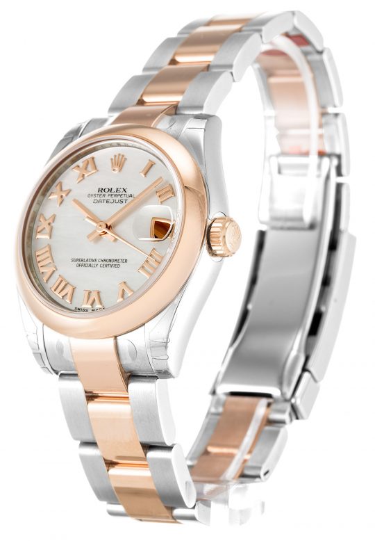 Replica Rolex Datejust Mid-Size Pearl-White Dial 178241 - View 2