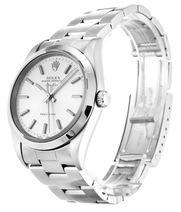 Replica Rolex Air-King 14000M 34 mm Silver Dial Markers Oyster Steel
