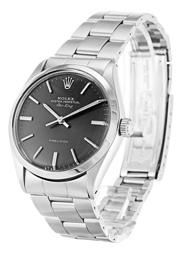 Replica Rolex Air-King 5500 34mm Black Dial Silver Markers Oyster Steel