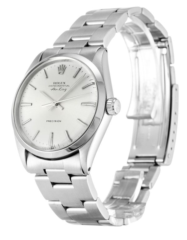 Replica Rolex Air-King 5500 34mm Silver Dial Markers Oyster Steel