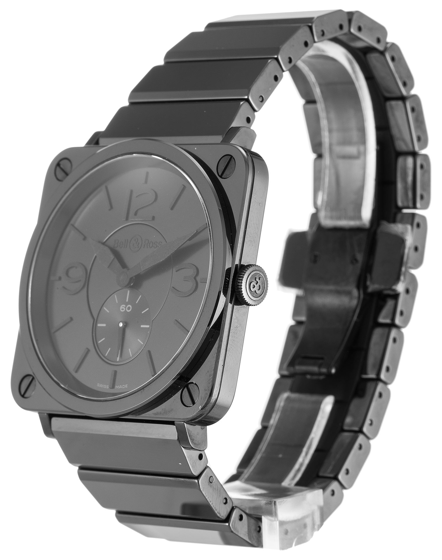 Bell and Ross Replica BRS Black Ceramic-39 MM - View 2