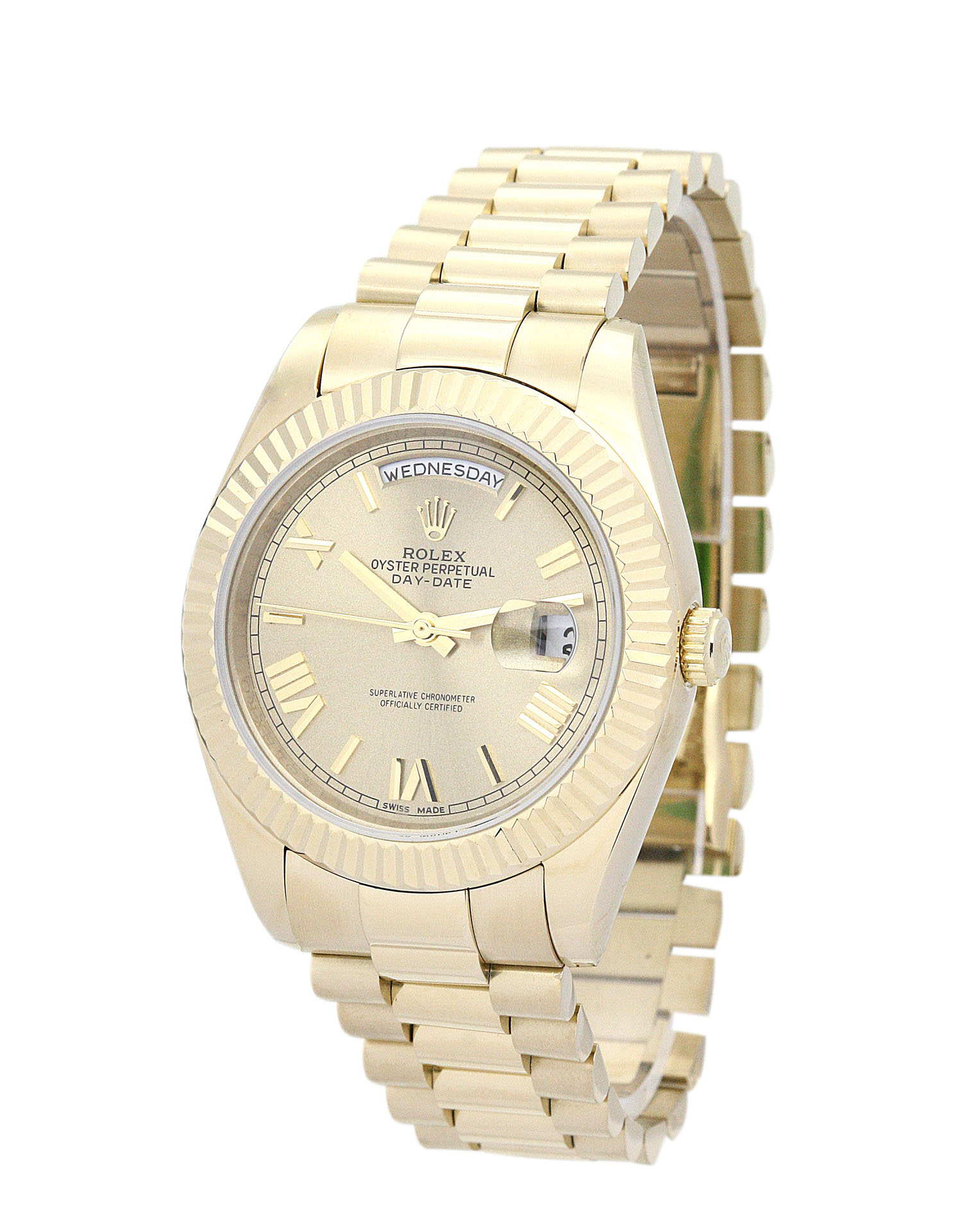 Rolex Day-Date II 218238 41 MM Yellow Gold Case Dial Roman Numbers Replica