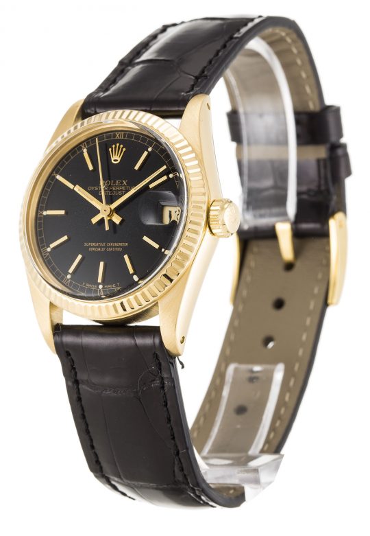 Replica Rolex Datejust Black Dial Mid-Size 6827 - View 2