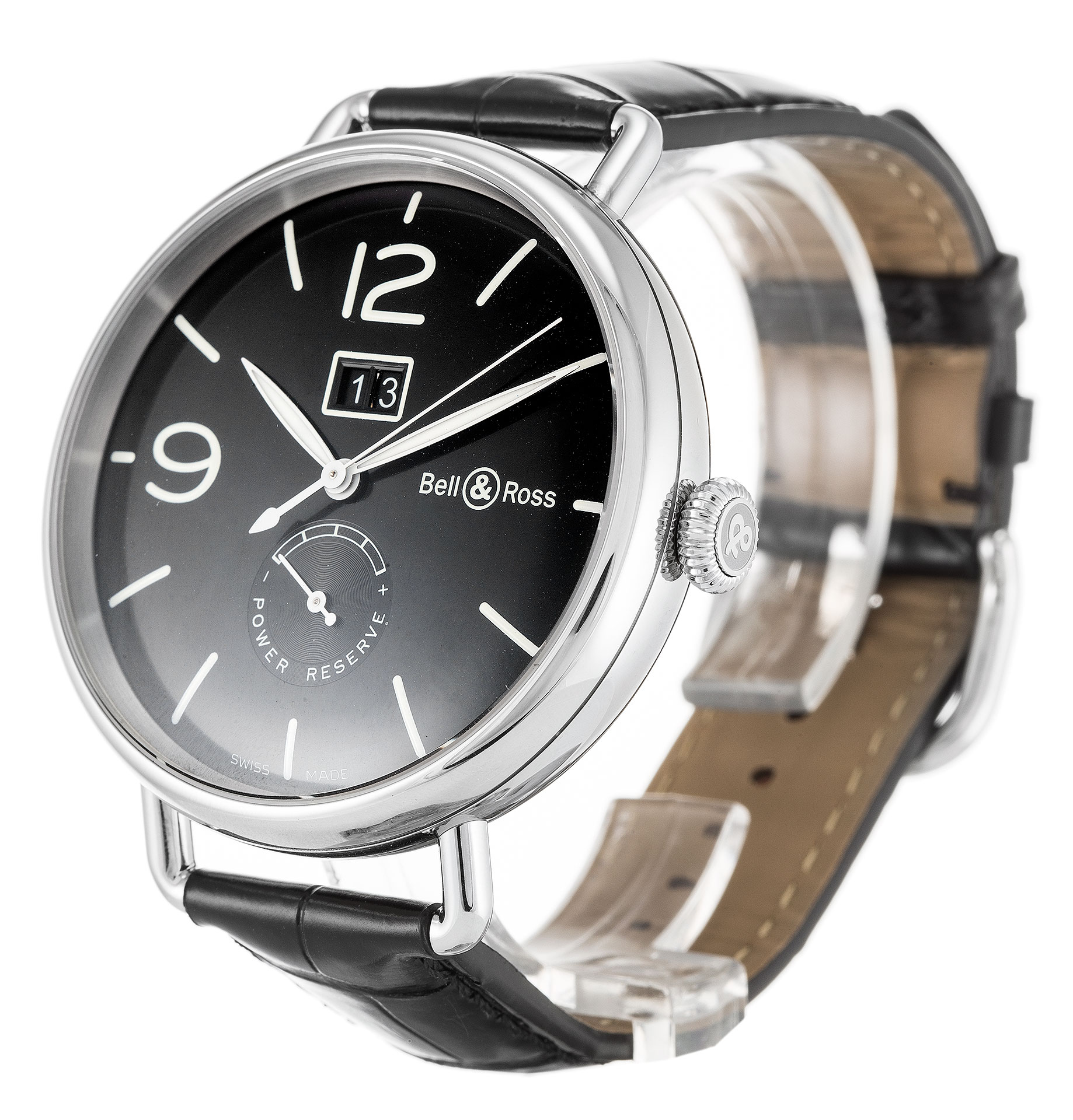 Bell and Ross Replica Vintage BRWW190-BL-ST/SCR-45 MM - View 2