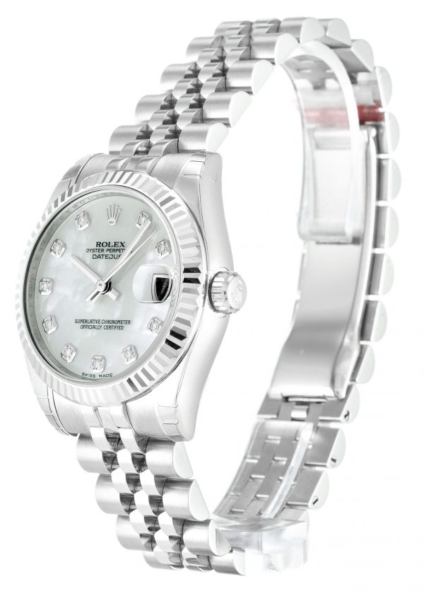 Replica Rolex Datejust Lady 178274 31 MM Oyster Steel Case Sky Blue Dial Diamond Markers