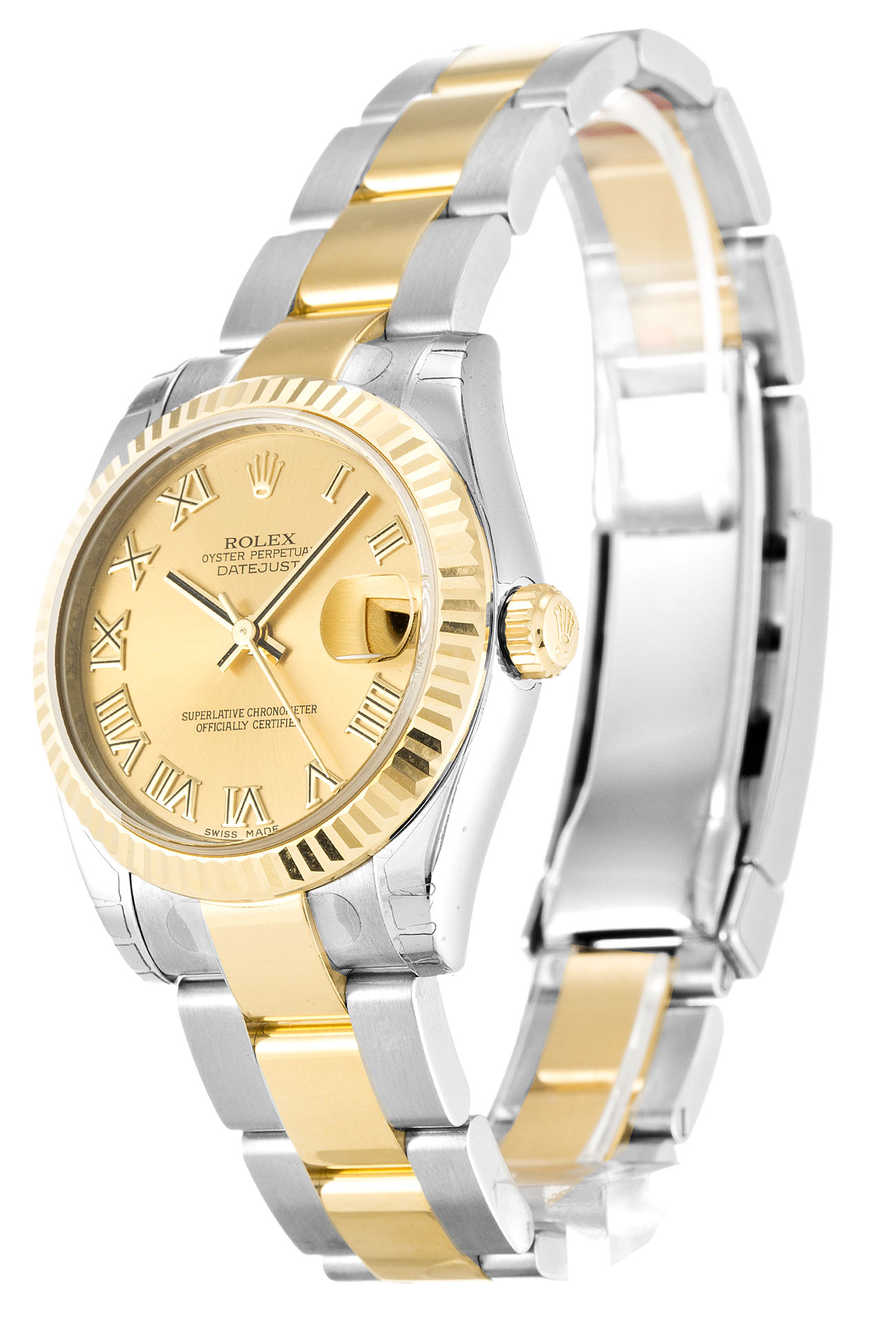 Rolex Datejust Lady 178273 31 MM Roman Dial Markers Gold Silver Duotone Case Replica 