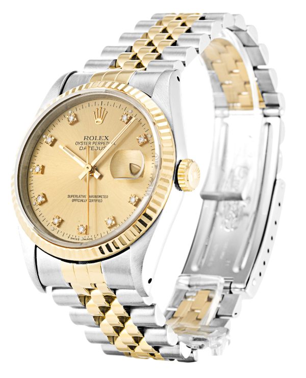 Replica Rolex Datejust 16233 Diamonds 36 MM Duotone Gold & Silver Case Jubilee Strap