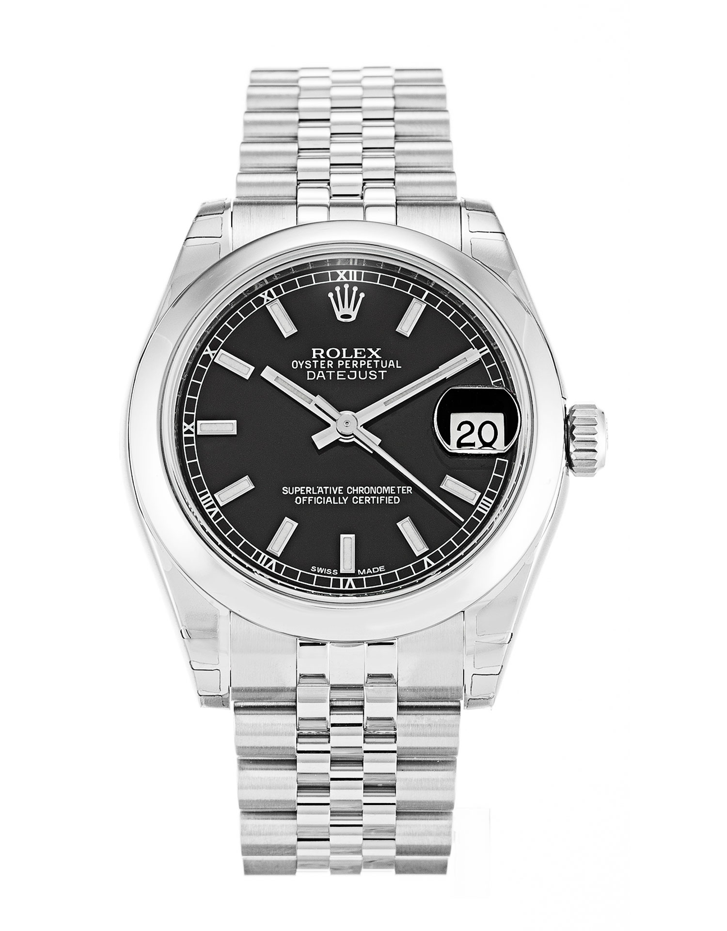 Rolex Datejust 178240 Lady 31 MM Black Dial Oyster Steel Jubilee Strap Replica 