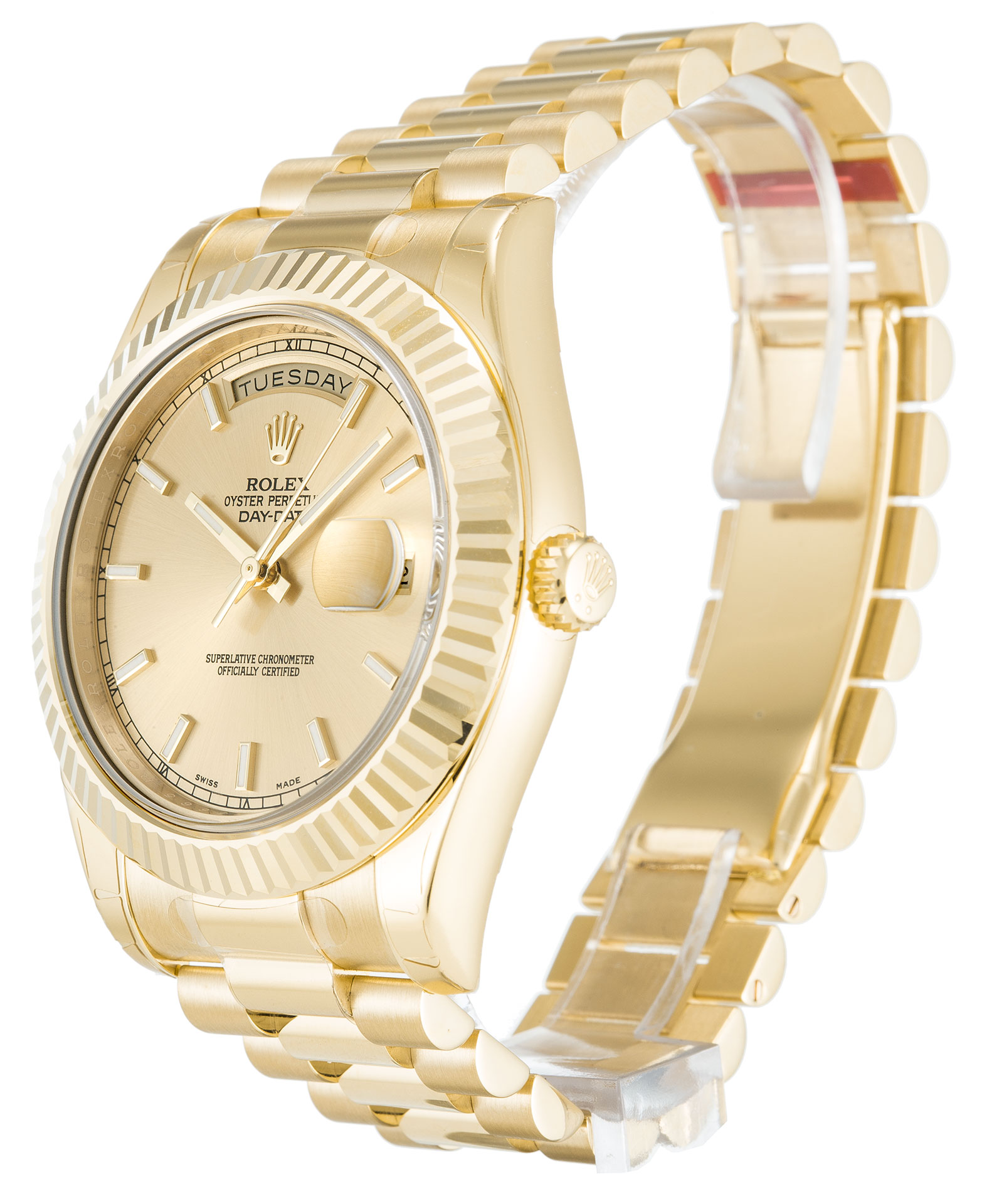 Rolex Day-Date II 218238 Yellow Gold Case Dial 41 MM President Strap Replica 