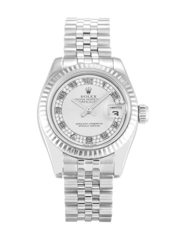 Replica Rolex Datejust Lady Silver Diamond Dial 179174 - View 1
