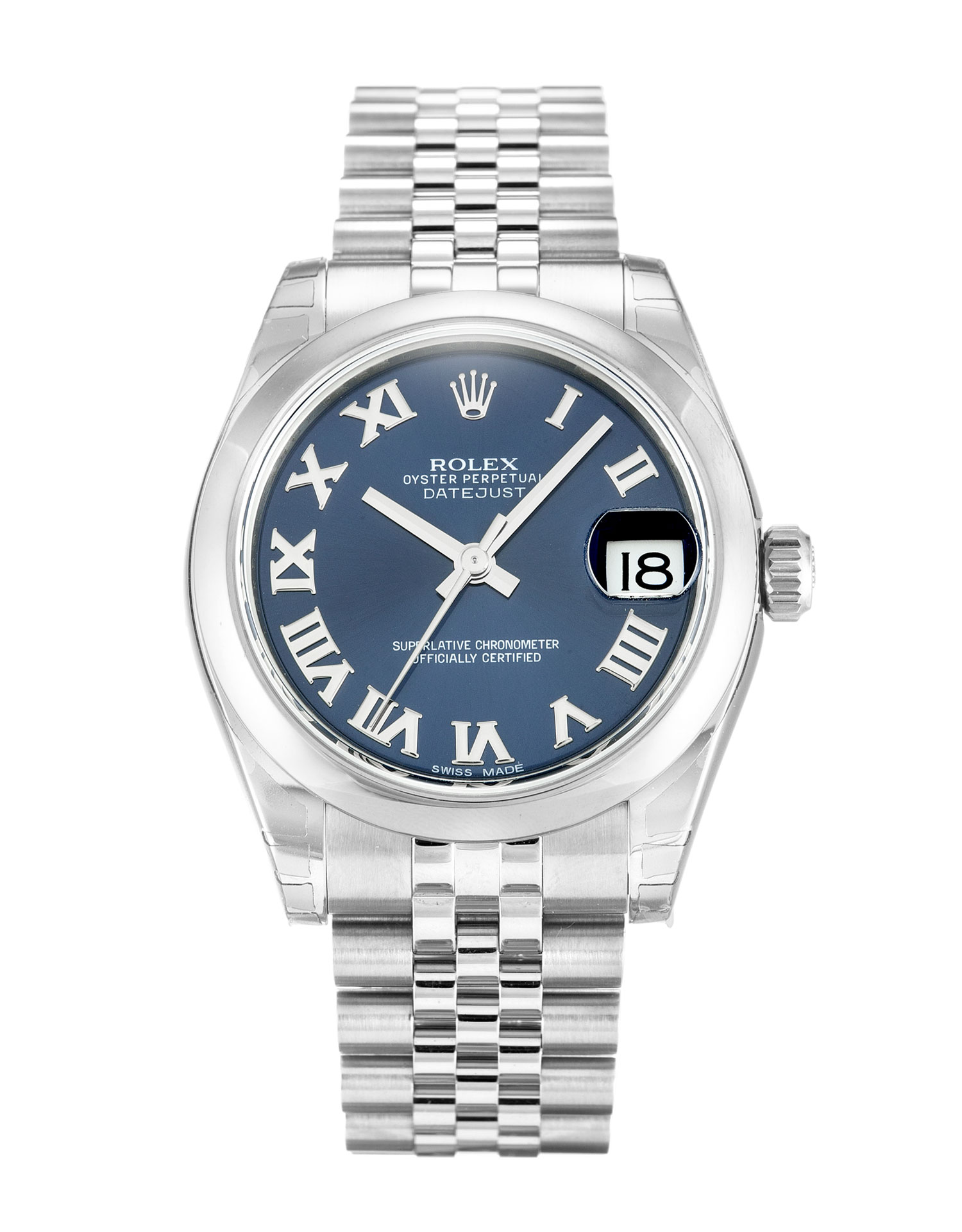 Rolex Datejust 178240 Lady Bezel 30 MM Blue Navy Dial Roman Numerals Replica 