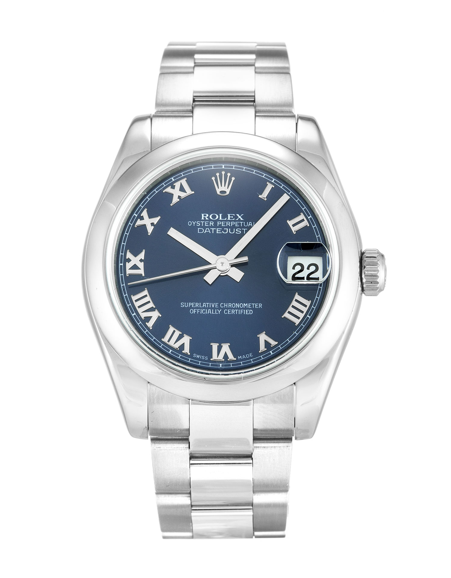 Rolex Datejust 178240 Women 31 MM Blue Navy Dial Roman Numerals Oyter Steel Strap Replica 