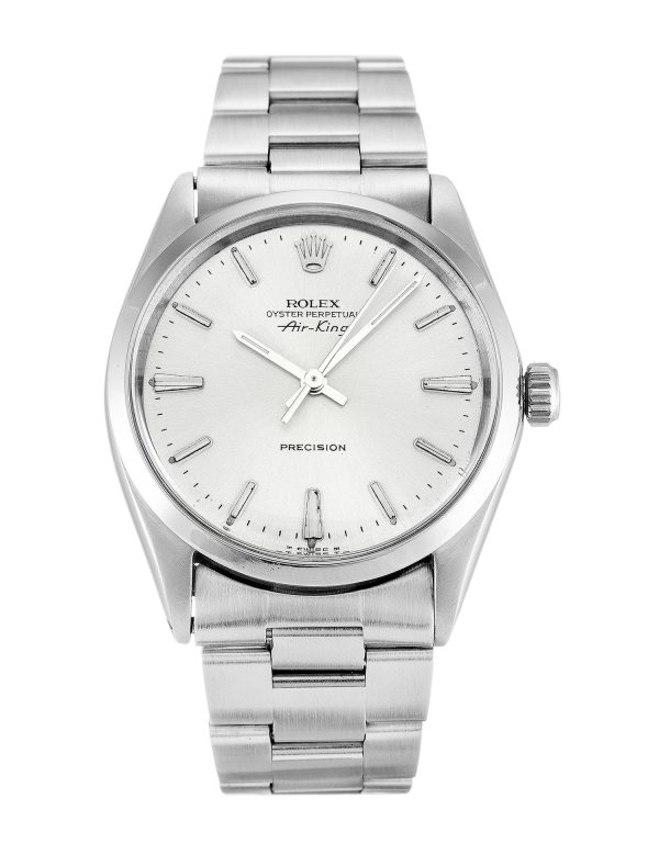 Replica Rolex Air-King 5500 34mm Silver Dial Markers Oyster Steel