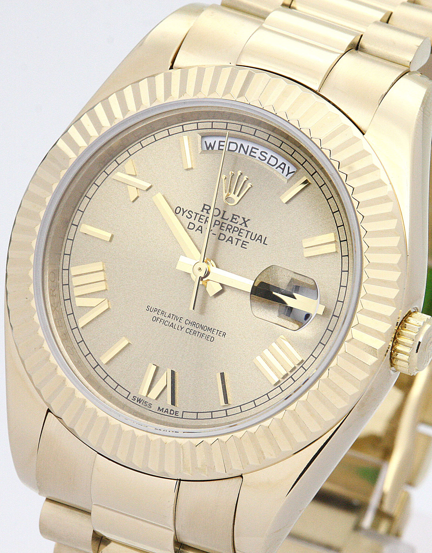Rolex Day-Date II 218238 41 MM Yellow Gold Case Dial Roman Numbers Replica