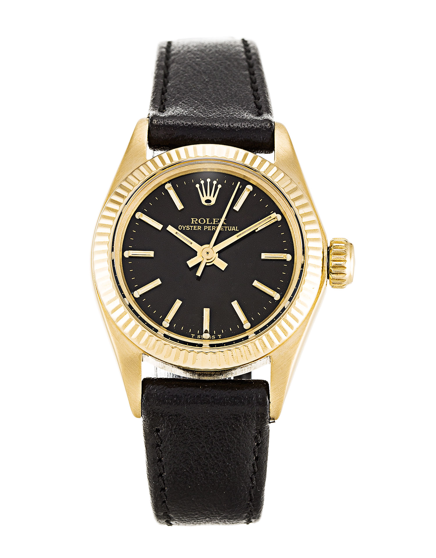 Replica Rolex (unchanged) Lady Oyster Perpetual 6718 Dial Black - View 1