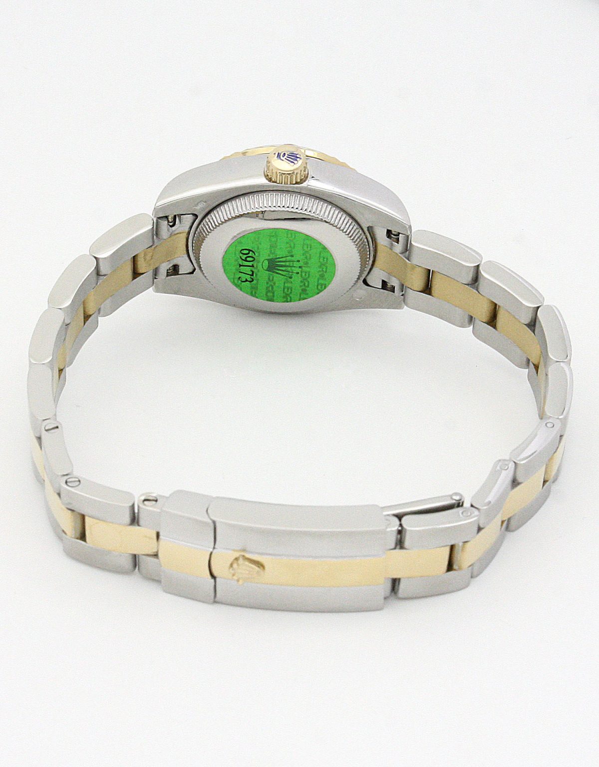 Rolex Datejust Ladies 179163 26 MM Gold Roman Numerals Dial Silver Duotone Case Replica