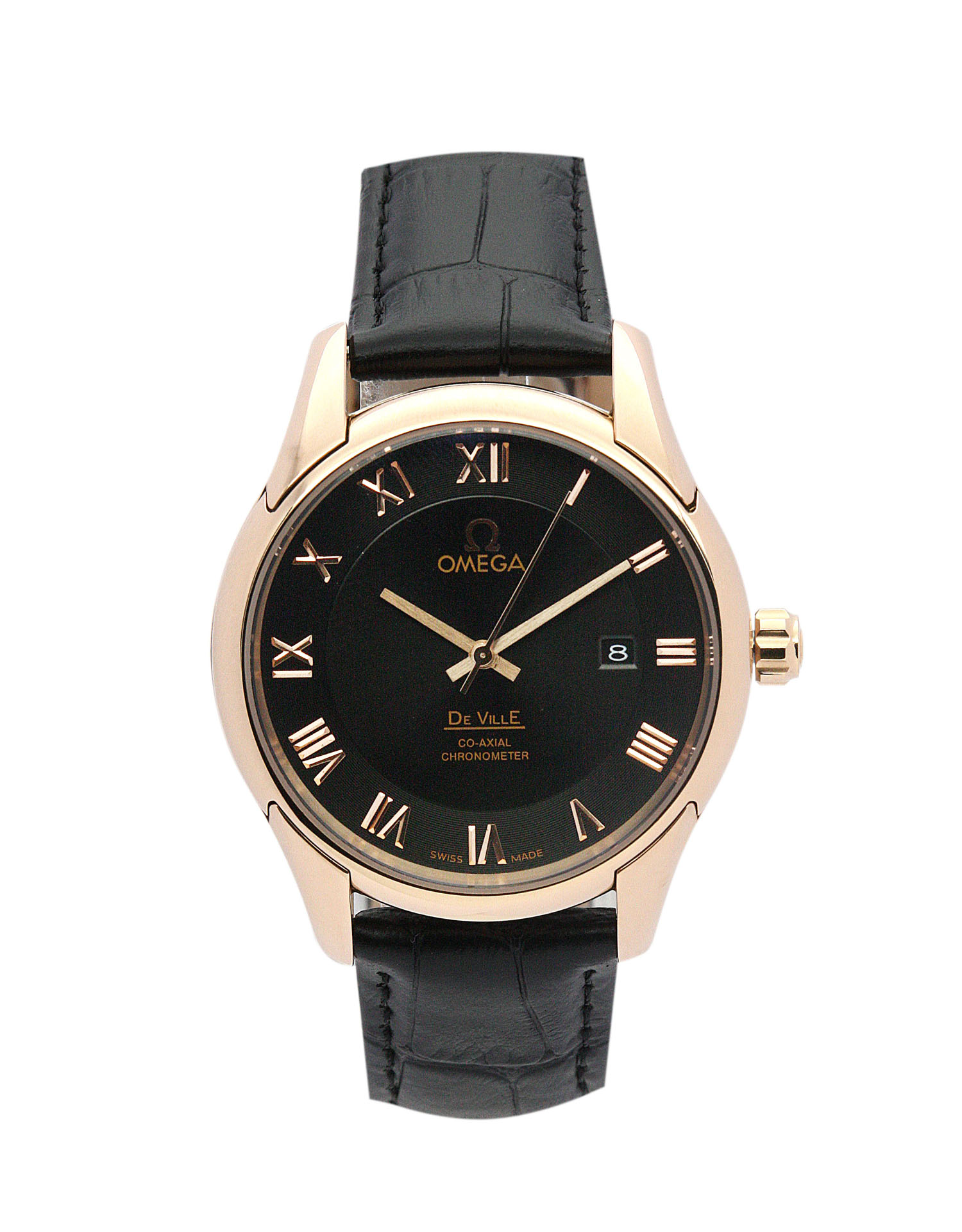 Replica Omega De Ville Hour Vision cuir Black - View 1