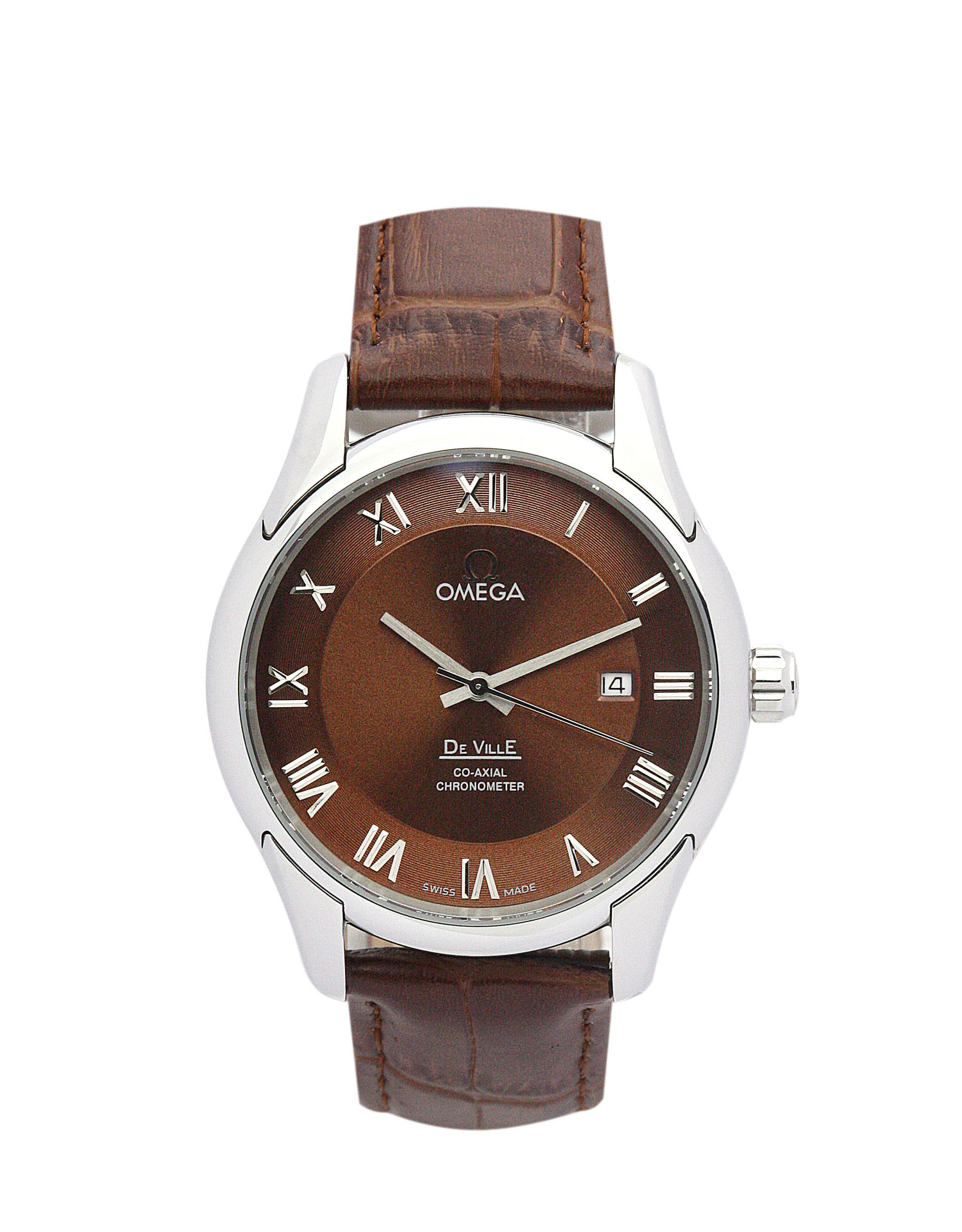Replica Omega De Ville Hour Vision cuir Brown - View 1
