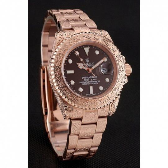 Replica Rolex Submariner Skull Limited Edition Brown Dial Rose Gold Case And Bracelet 1454087 - View 3