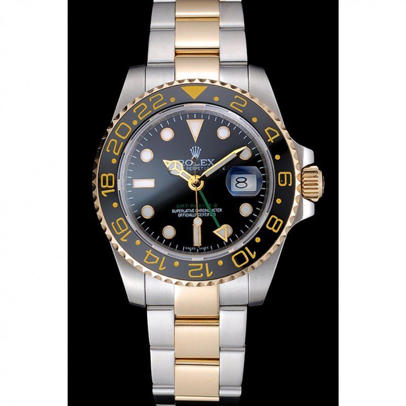 Replica Rolex GMT Master Black Bezel Black Dial 80295 - View 4