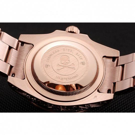 Replica Rolex Submariner Skull Limited Edition Black Dial Rose Gold Case And Bracelet 1454086 - View 7