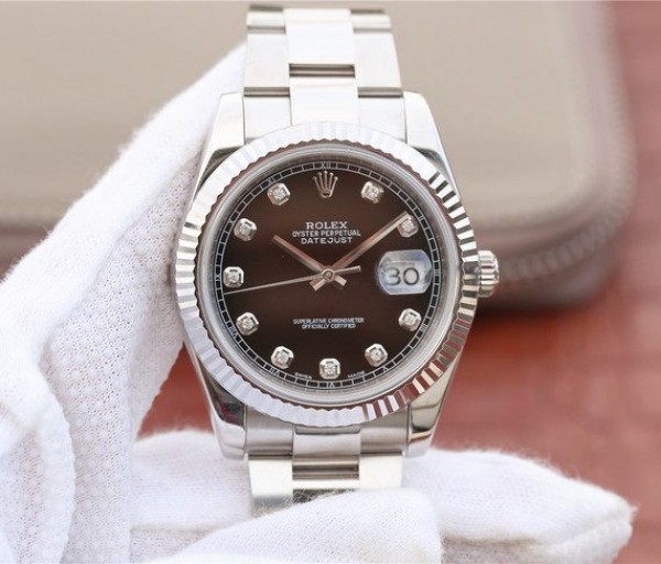 Replica Rolex (unchanged) DateJust 41 mm 126334 Bezel Fluted Dial Black Diamond Markers Bracelet / Strap Jubilee A3235 - View 1