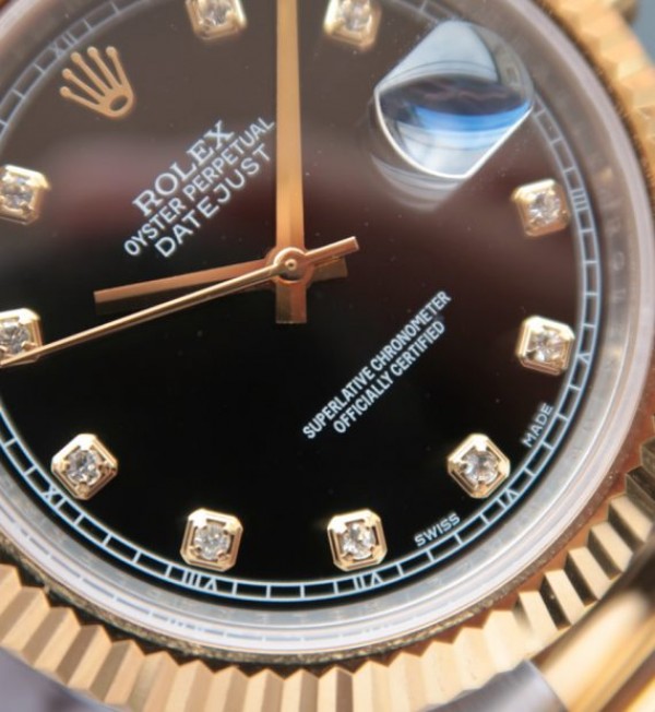 Replica Rolex DateJust 41 mm 126333 Noob YG Dial Black Wrapped SS/YG Bracelet / Strap Jubilee A3136