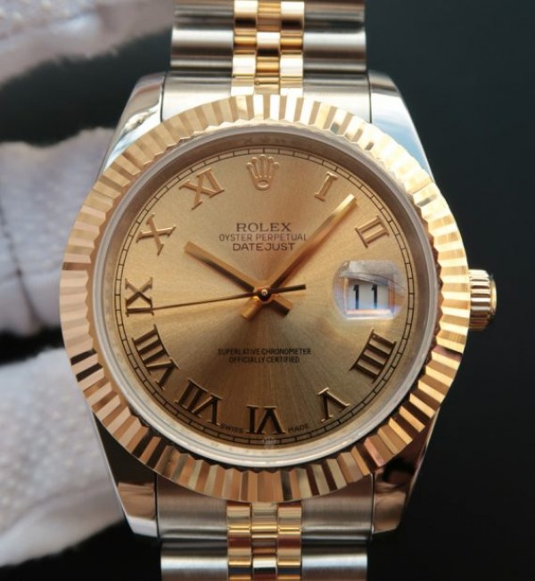 Replica Rolex (unchanged) date just ii 126333 yg Dial ss/YG Bracelet / Strap A2824 - View 1