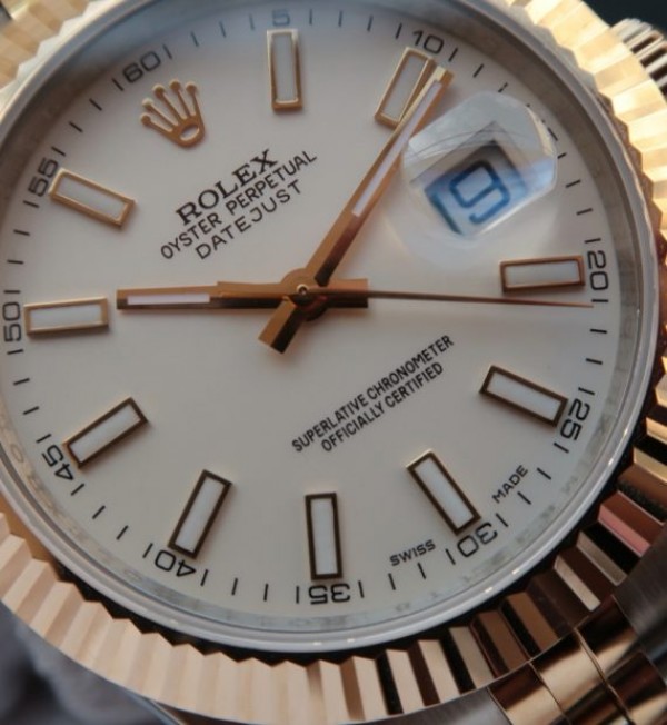 Replica Rolex DateJust 41mm 126333 YG Wrapped White Dial SS/YG Jubilee Bracelet / Strap A2824