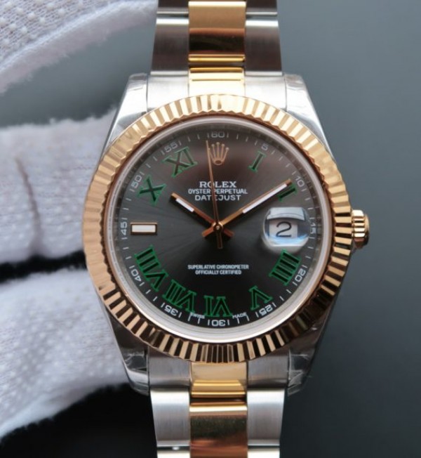 Replica Rolex (unchanged) DateJust II SS/YG Dial Grey sur Bracelet / Strap SS/YG A3136 - View 1