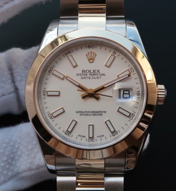 Replica Rolex (unchanged) Noob DateJust 126303 YG Dial White Wrapped A2824 - View 1