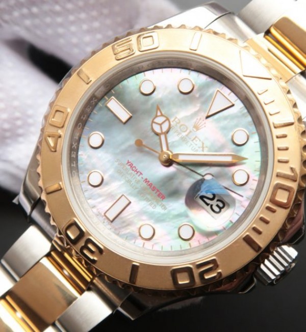 Replica Rolex Yacht-Master 16623 JF Dial en Mother-of-Pearl Greye Bracelet / Strap Stainless Steel/jaune A2836