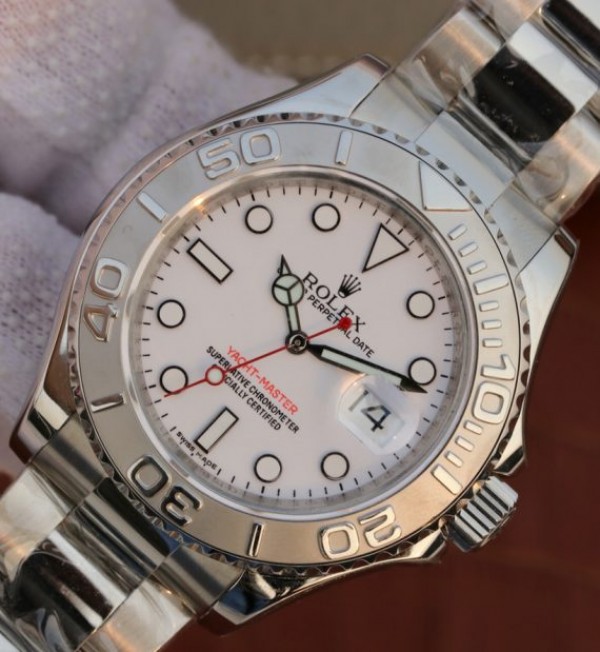 Rolex Yacht-Master Silver Bracelet / Strap 116622 EW White Dial SS A3135